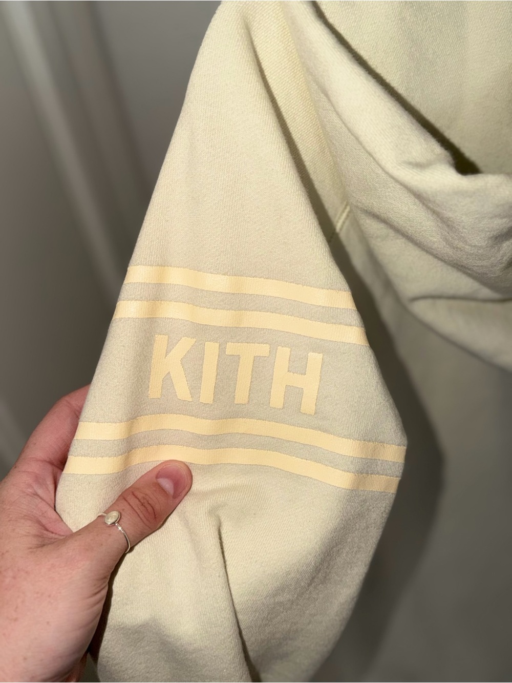 Kith Classic Williams Full Zip Hoodie French Vanilla Cream XL - Picture 6 of 6